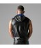 LEATHERETTE SLEEVELESS HOODY